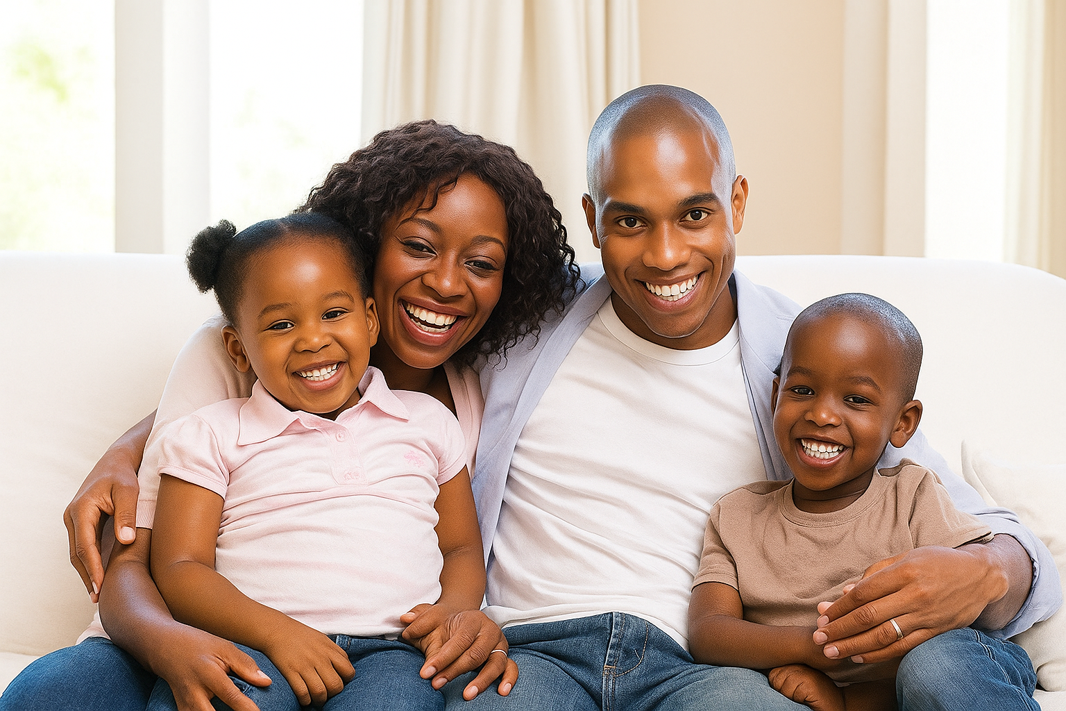 A happy family engaging The Legacy Haus Multifamily Office for structure before it gets messy